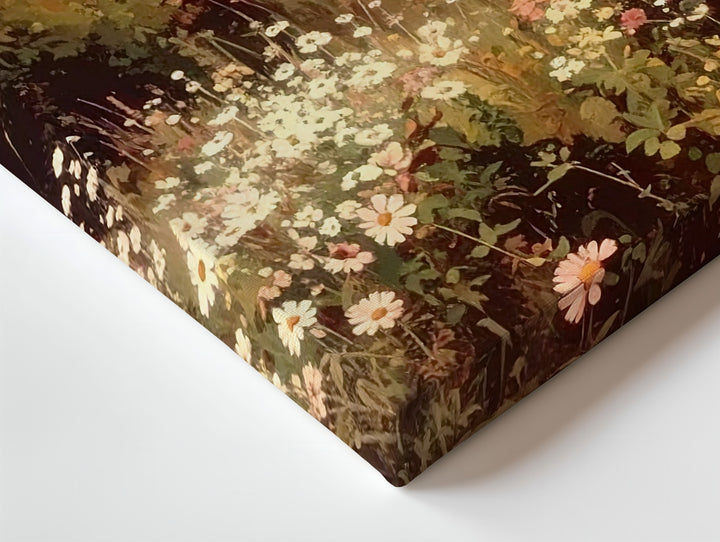 Vintage Meadow in Bloom – Wistful Wildflower Landscape Canvas - Gifitto