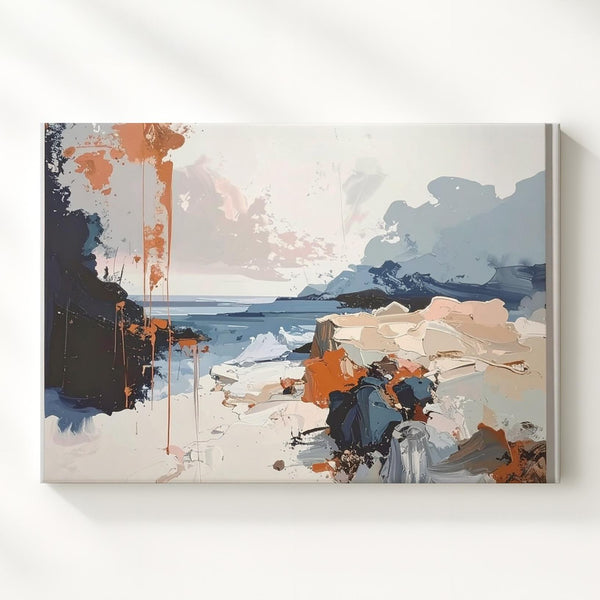 Soft Echoes Abstract Canvas – Atmospheric Organic Tone Art - Gifitto
