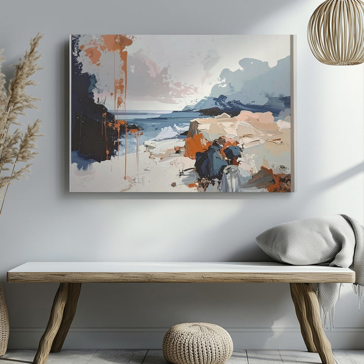 Soft Echoes Abstract Canvas – Atmospheric Organic Tone Art - Gifitto