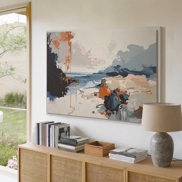 Soft Echoes Abstract Canvas – Atmospheric Organic Tone Art - Gifitto