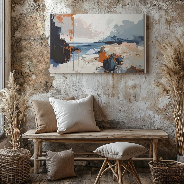 Soft Echoes Abstract Canvas – Atmospheric Organic Tone Art - Gifitto