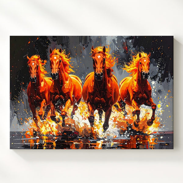 Apocalypse Run Canvas – Four Fiery Horses of Power & Fury - Gifitto
