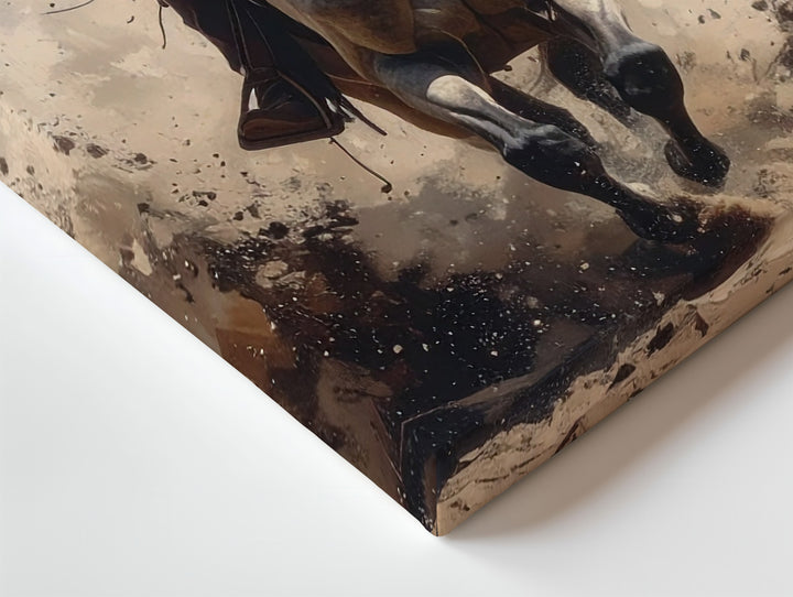 Fearless Rider Canvas – Female Cowboy Galloping Through Dust - Gifitto