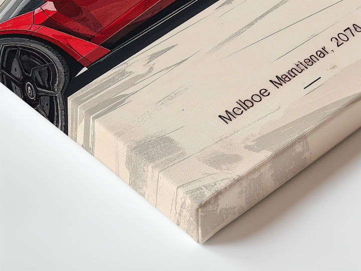 Redline Profile Canvas – Minimalist Side View of Modern Sports Car - Gifitto