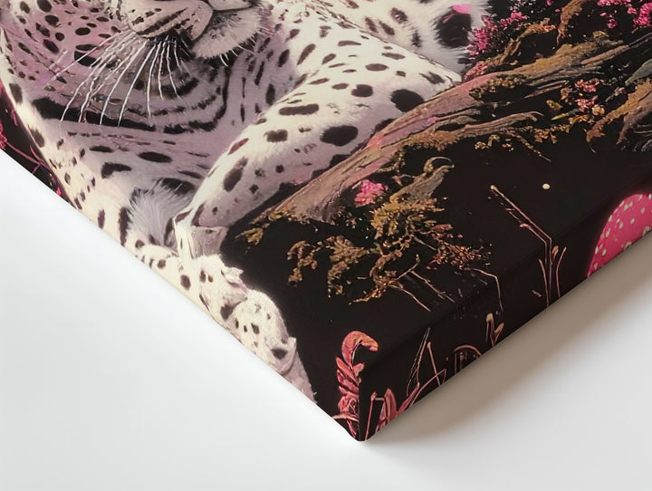 Cosmic Leopard Dreamscape Canvas – Psychedelic Fantasy Jungle Wall Art - Gifitto