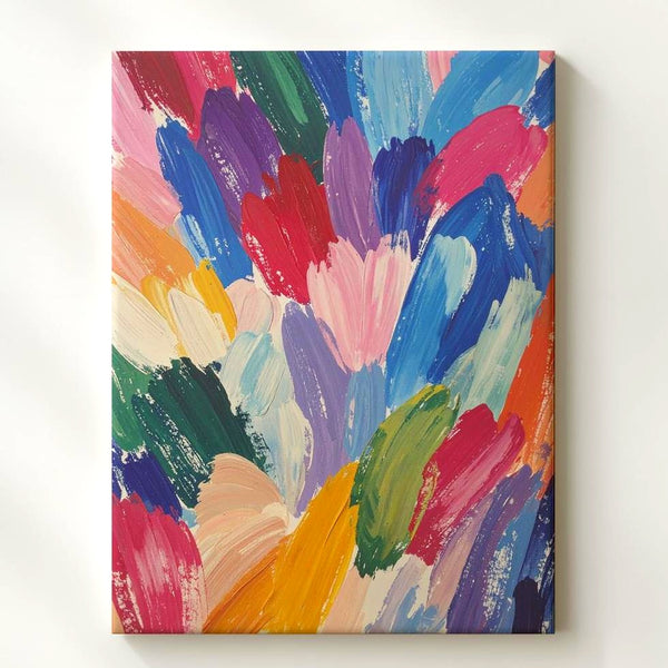 Abstract Joyful Movement Canvas – Colorful Expressionist Wall Art - Gifitto