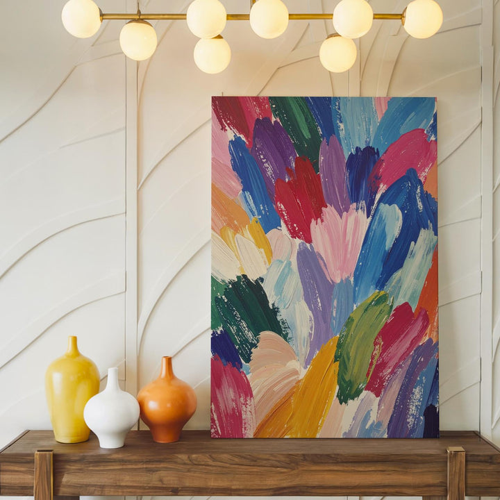 Abstract Joyful Movement Canvas – Colorful Expressionist Wall Art - Gifitto