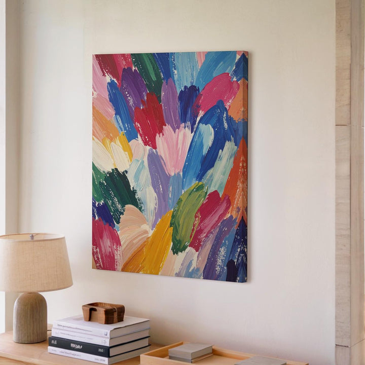 Abstract Joyful Movement Canvas – Colorful Expressionist Wall Art - Gifitto