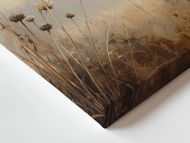 Dried Wildflower Silhouette Canvas – Minimal Nature-Inspired Wall Art - Gifitto