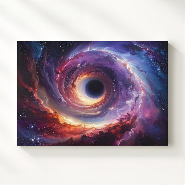 Galactic Vortex Canvas – Spiraling Cosmic Energy in Red, Purple & Blue - Gifitto