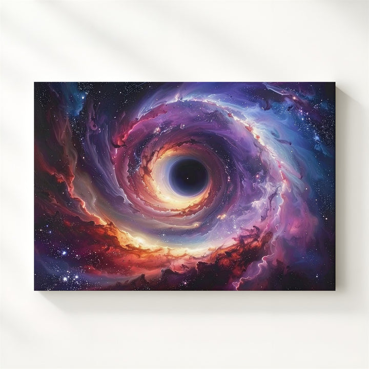 Galactic Vortex Canvas – Spiraling Cosmic Energy in Red, Purple & Blue - Gifitto