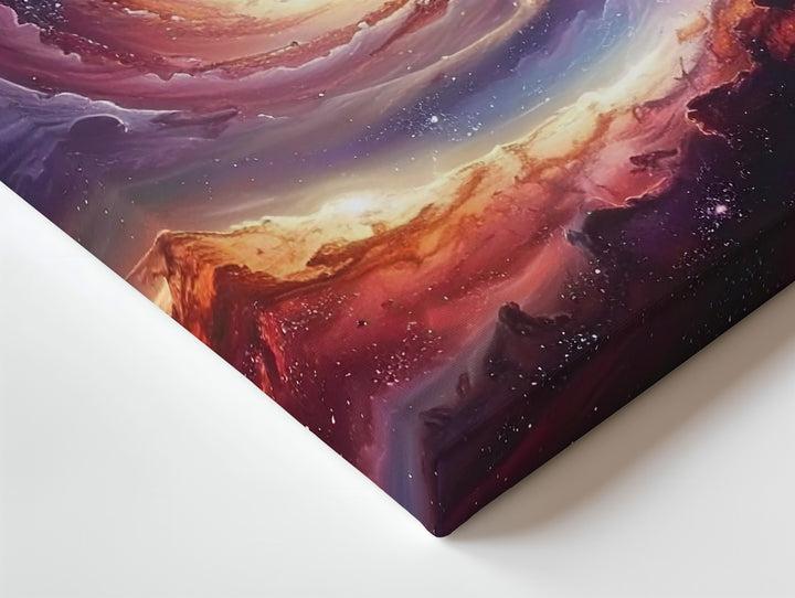 Galactic Vortex Canvas – Spiraling Cosmic Energy in Red, Purple & Blue - Gifitto