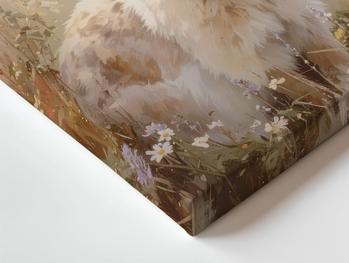 Dreamy Rabbit in Wildflowers Canvas – Warm Springtime Wall Art - Gifitto