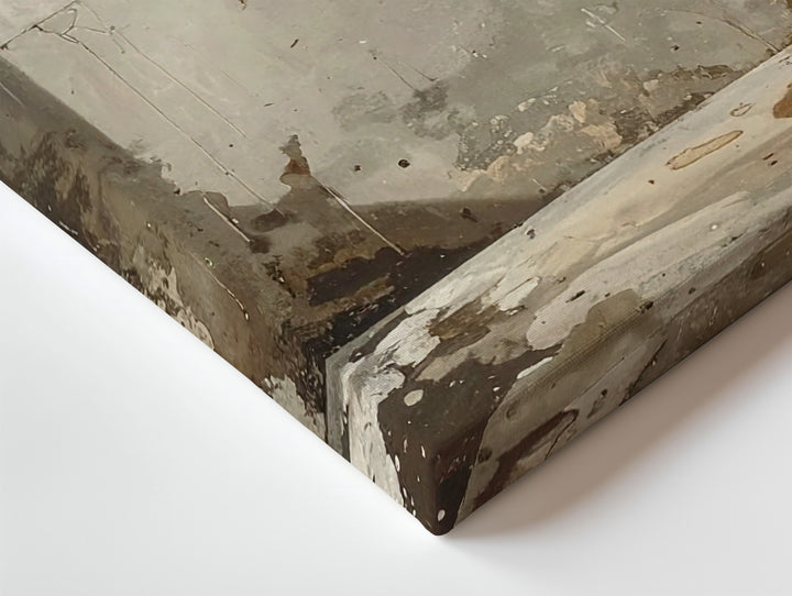 Concrete Wall Canvas – Abstract Art with Marks, Stains, and Textural Depth - Gifitto