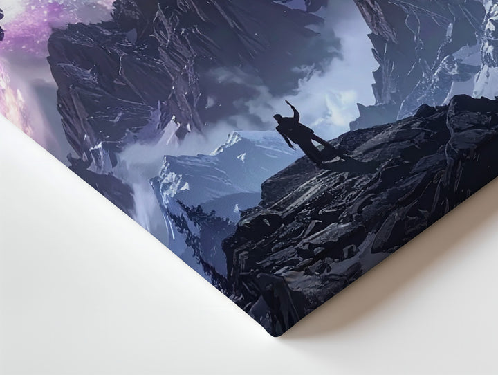 Celestial Myth Creatures Canvas – Galactic Fantasy Landscape Wall Art - Gifitto