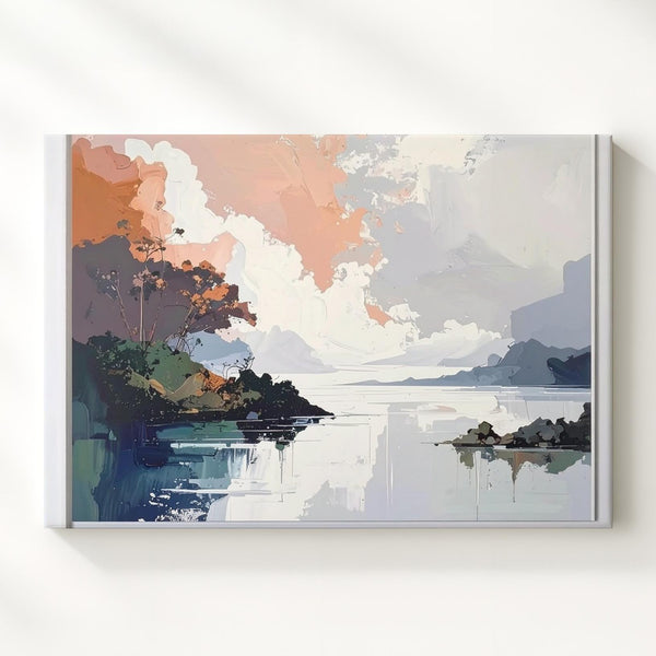 Serenity Fields Abstract Canvas – Soft Modern Color Harmony Art - Gifitto