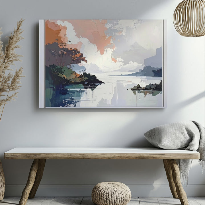 Serenity Fields Abstract Canvas – Soft Modern Color Harmony Art - Gifitto
