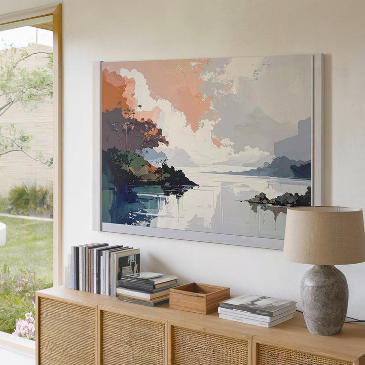 Serenity Fields Abstract Canvas – Soft Modern Color Harmony Art - Gifitto