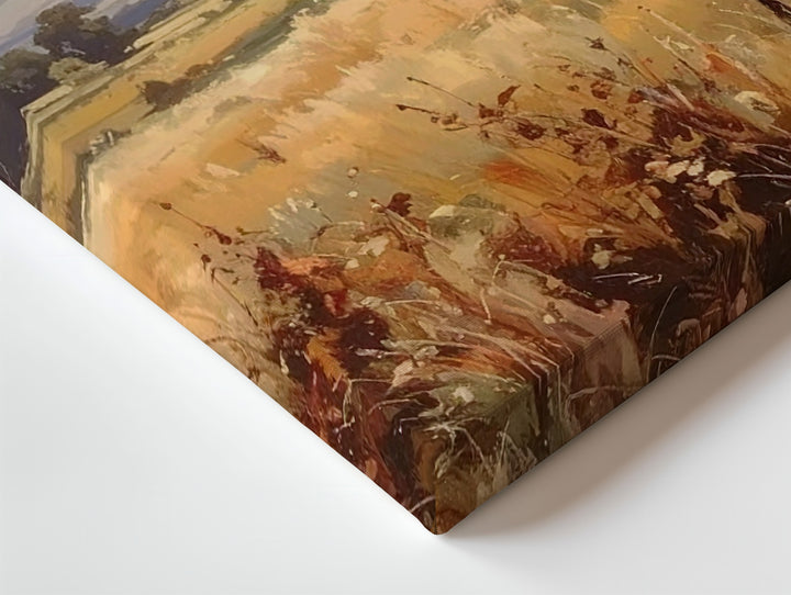 Golden Field Horses Canvas – Soft Impressionistic Equestrian Art - Gifitto
