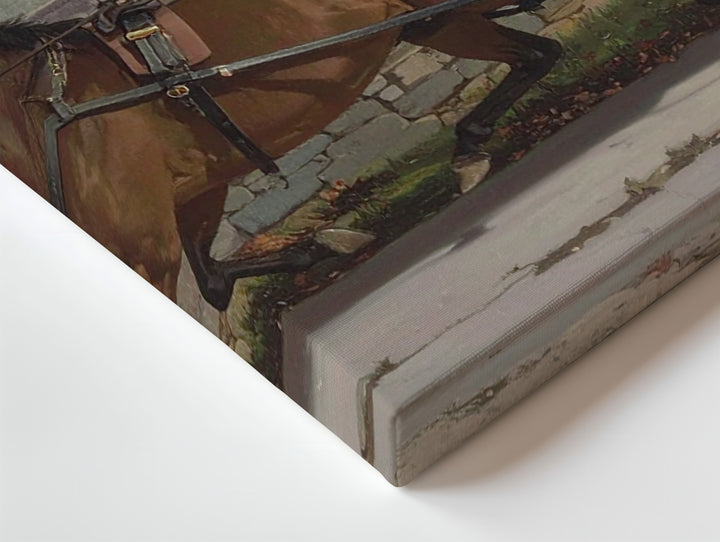 Vintage Horse and Carriage Canvas – Rural Estate Scene - Gifitto