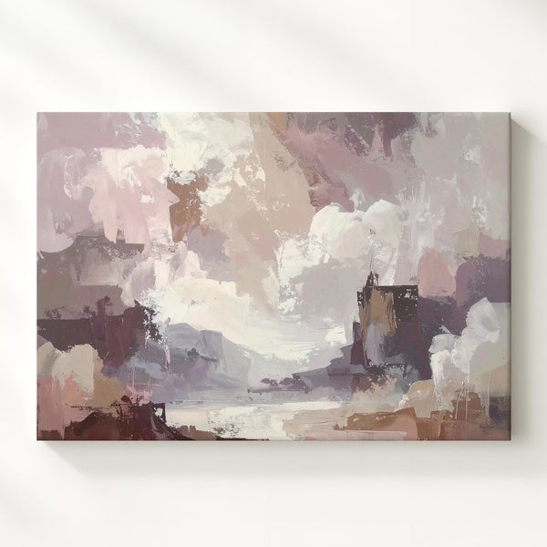 Ethereal Dream Canvas – Soft Abstract Art in Dusty Pink, Mauve, and Beige Tones - Gifitto
