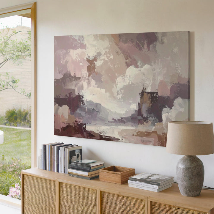 Ethereal Dream Canvas – Soft Abstract Art in Dusty Pink, Mauve, and Beige Tones - Gifitto