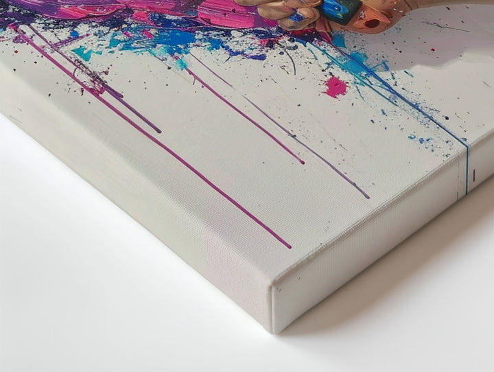 Creative Love Canvas – Abstract Multicolored Heart with Paint Roller - Gifitto