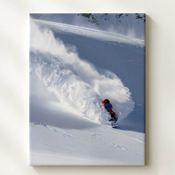 Dynamic Snowboarder Action Canvas – High-Energy Winter Sports Wall Art