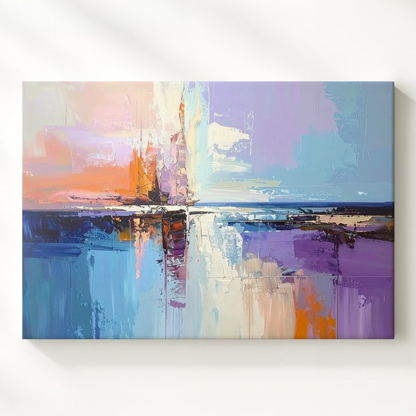 Dreamscape Pastel Canvas – Abstract Serene Seascape Wall Art - Gifitto