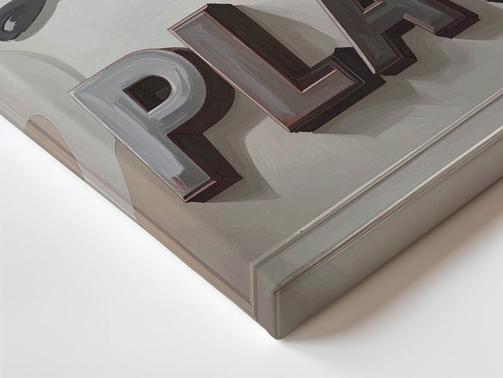 Let’s PLAY Canvas – Bold Typographic Gaming Wall Art - Gifitto