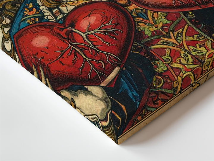 Queen of Hearts Reimagined Canvas – Vintage Anatomical Card Art - Gifitto