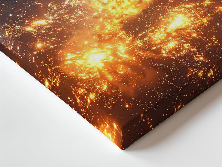 Golden Starfield Canvas – Observatory View of Radiant Cosmic Light - Gifitto