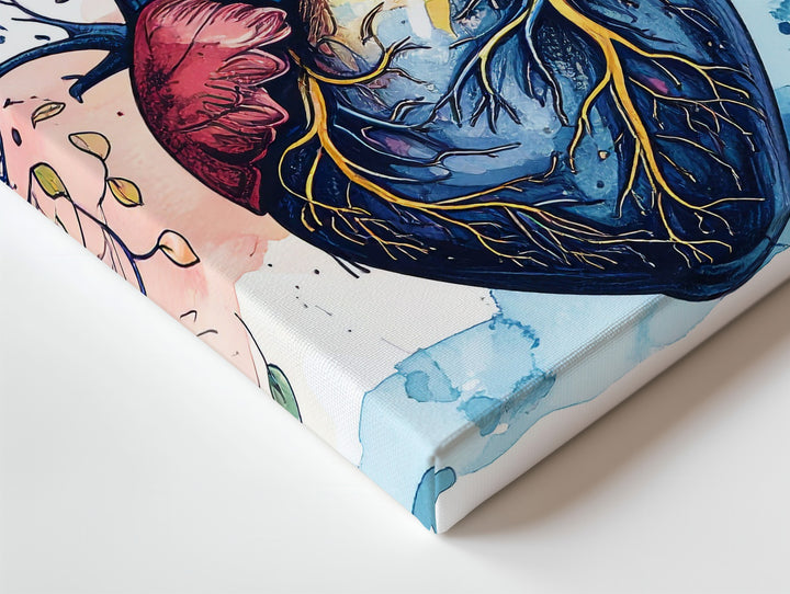 Anatomical Heart Tree Canvas – Surreal Growth & Life Wall Art - Gifitto
