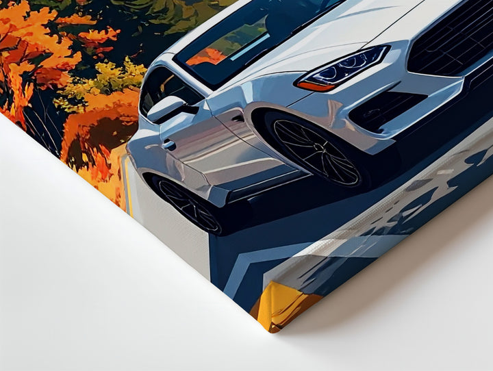 Autumn Mountain Road Porsche Canvas – Scenic Drive Through Fall Foliage - Gifitto