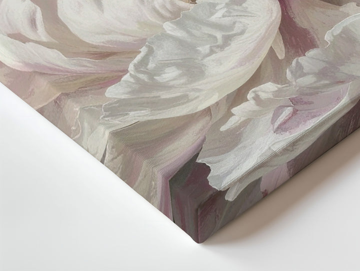 Dusty Pink Peony Close-Up Canvas – Dreamy Floral Wall Art - Gifitto