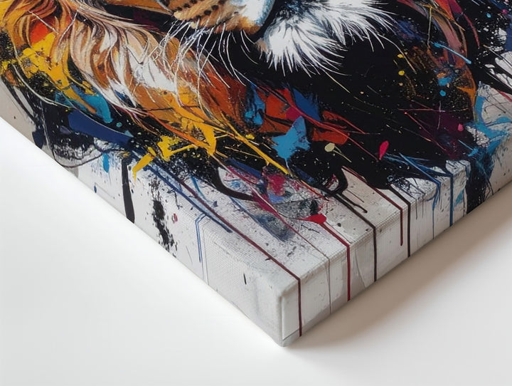 Roar of Color Canvas – Abstract Graffiti Lion Portrait - Gifitto