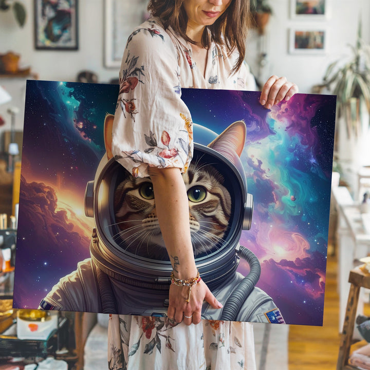 Astronaut Cat Canvas – Whimsical Space Explorer Wall Art for Dreamers - Gifitto