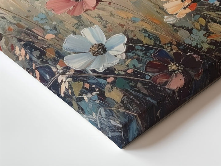 Dreamy Pastel Wildflower Meadow Canvas – Soft Impressionist Floral Art - Gifitto