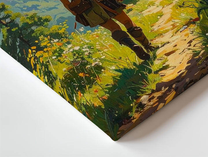 Sunlit Forest Adventurer Canvas – High Fantasy Journey Wall Art - Gifitto