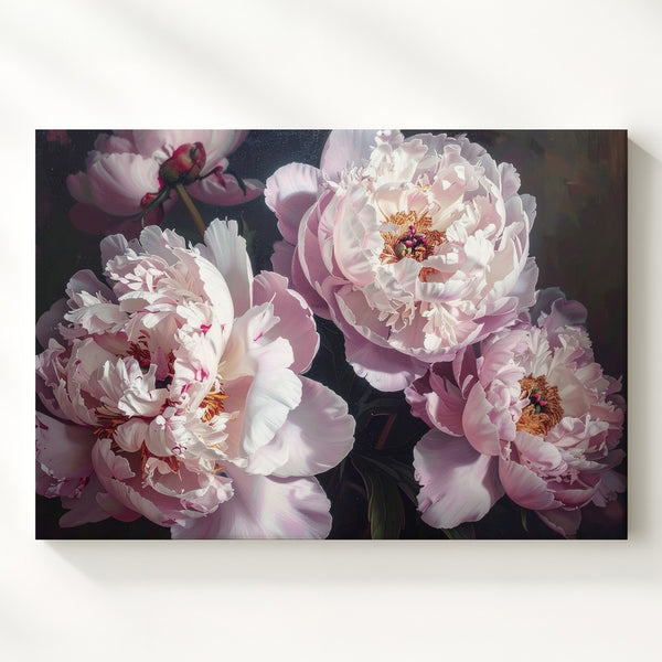 Intimate Peony Close-Up Canvas – Soft Romantic Floral Still Life - Gifitto