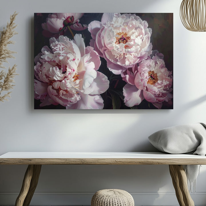 Intimate Peony Close-Up Canvas – Soft Romantic Floral Still Life - Gifitto