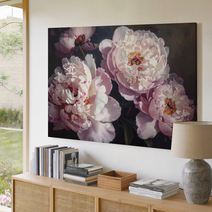 Intimate Peony Close-Up Canvas – Soft Romantic Floral Still Life - Gifitto
