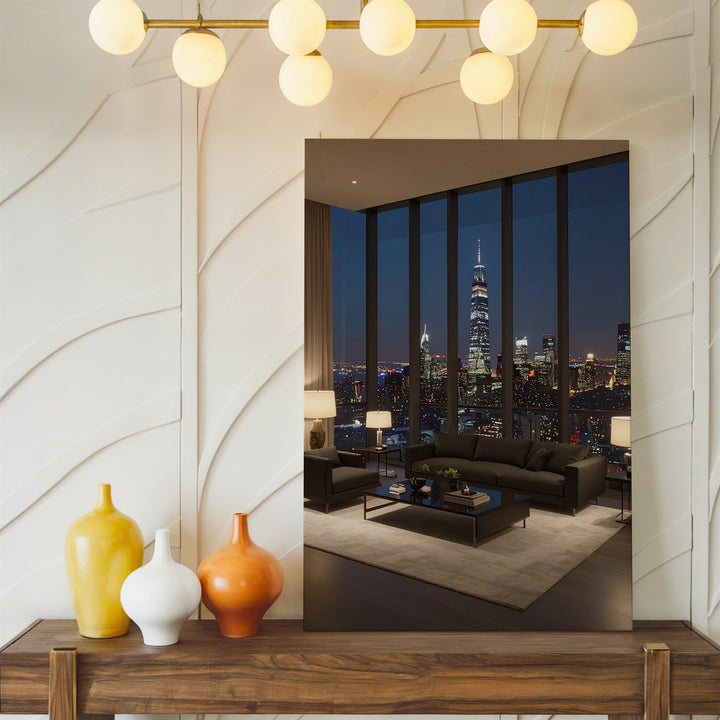 Luxury Cityscape Apartment Canvas – Modern Urban Skyline Wall Art - Gifitto