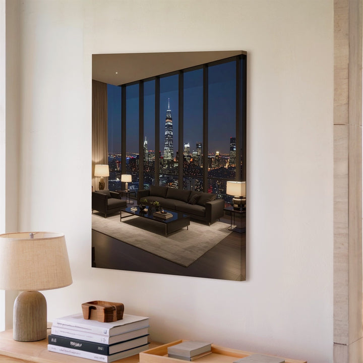 Luxury Cityscape Apartment Canvas – Modern Urban Skyline Wall Art - Gifitto