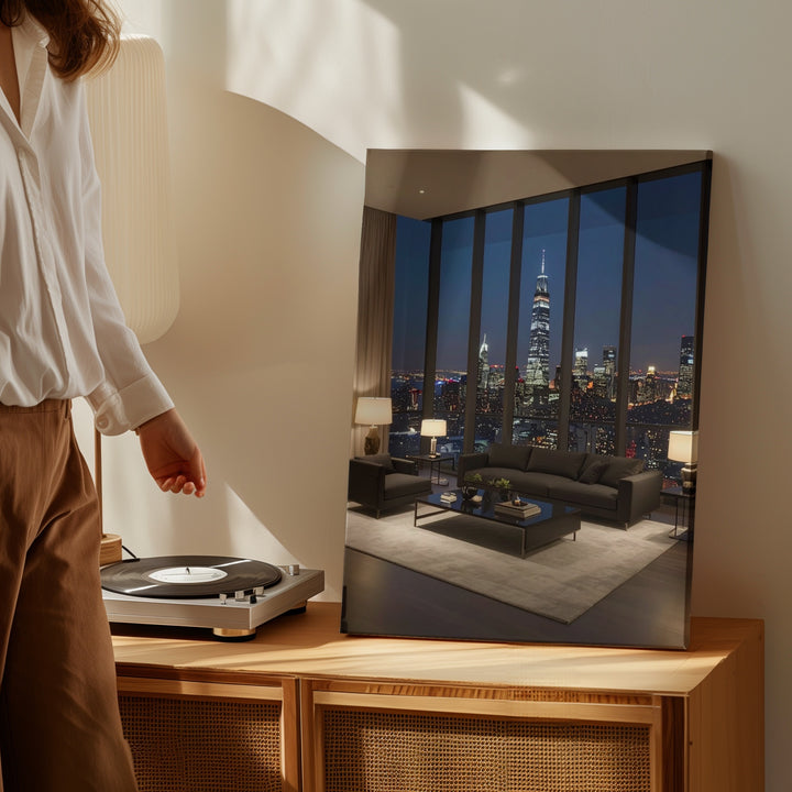 Luxury Cityscape Apartment Canvas – Modern Urban Skyline Wall Art - Gifitto