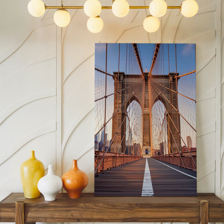 Brooklyn Bridge Canvas – Golden Hour Photograph of NYC Icon - Gifitto