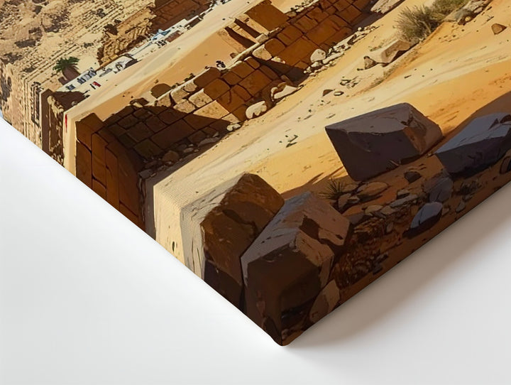 Great Pyramid of Giza Canvas – Realistic Depiction Under Midday Sun - Gifitto
