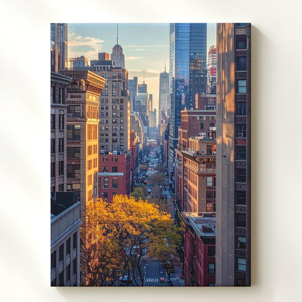 New York City Canyon Canvas – Architectural Contrast & Vertical Skyline - Gifitto