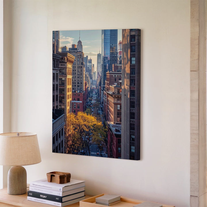 New York City Canyon Canvas – Architectural Contrast & Vertical Skyline - Gifitto