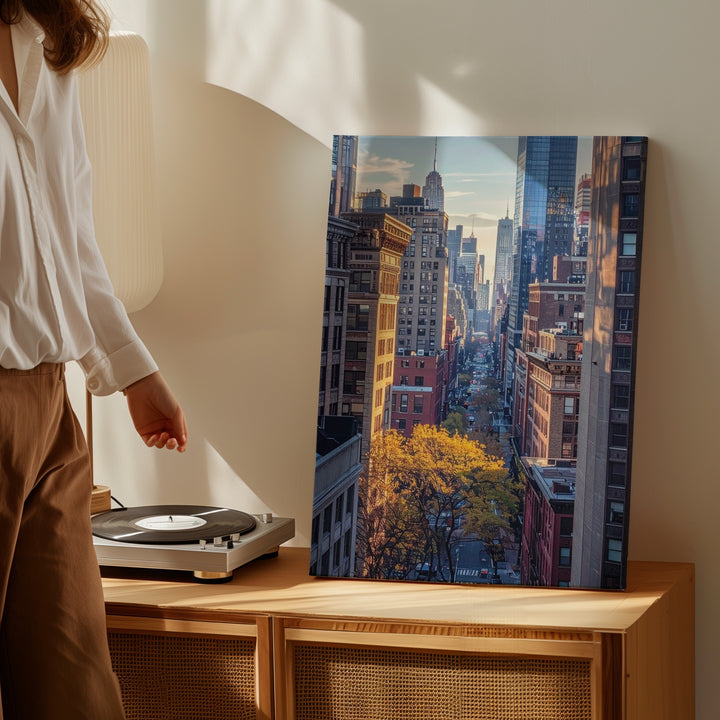 New York City Canyon Canvas – Architectural Contrast & Vertical Skyline - Gifitto
